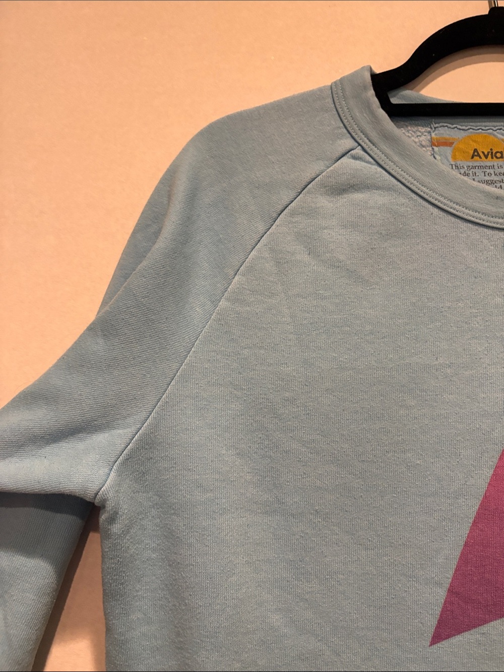 Aviator Nation - Women's Lightning Bolt Fade Crewneck sweatshirt. Small. Blue - Picture 9 of 16